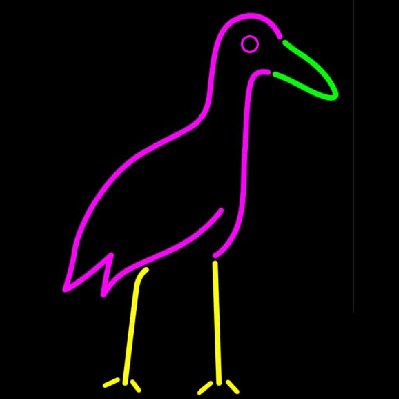 Cattle Egret Neon Sign