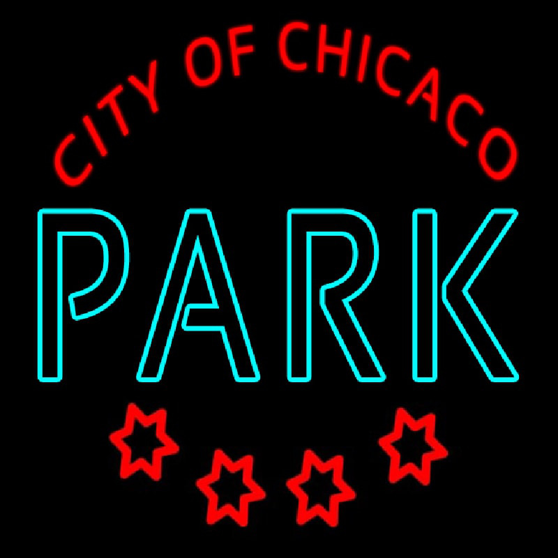 City Of Chicanco Park Neon Sign