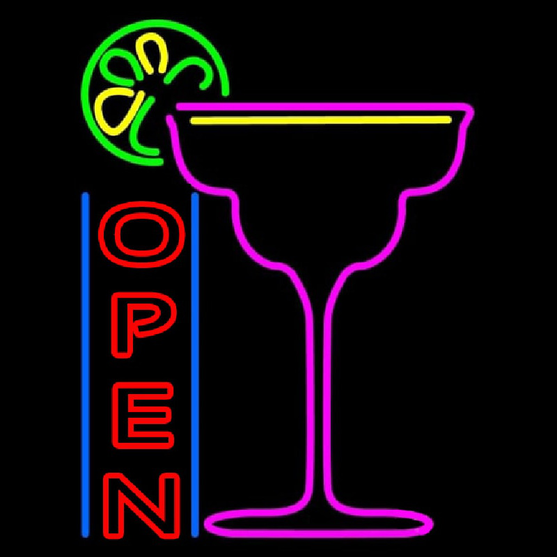 Cocktails Bar Open Neon Sign