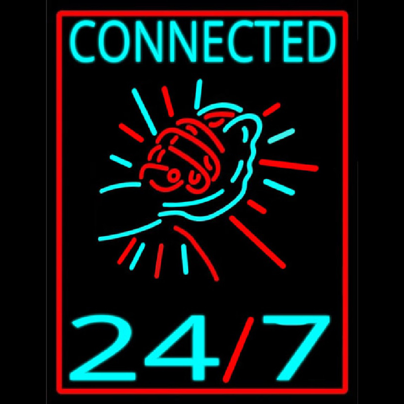 Connected 24by Neon Sign