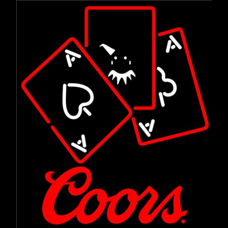 Coors Ace And Poker Neon Sign