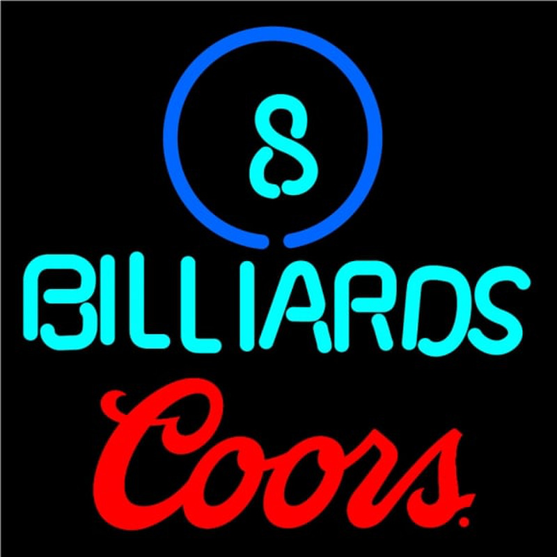 Coors Ball Billiards Pool Neon Beer Sign Neon Sign