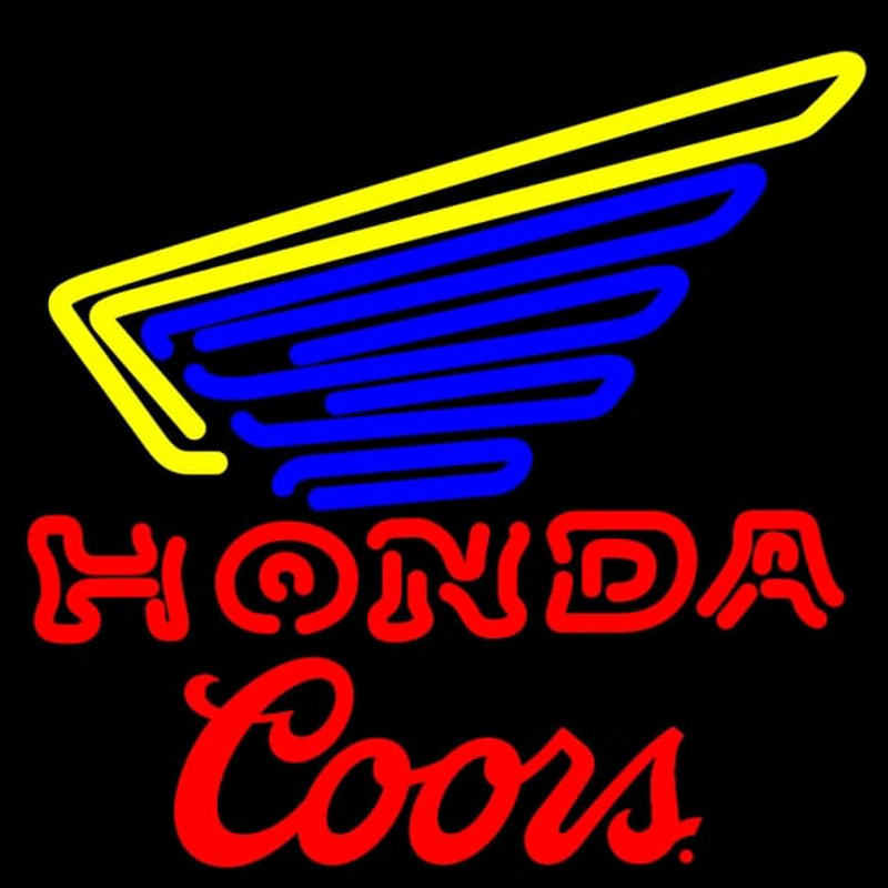 Coors Honda Motorcycle Gold Wing Neon Sign