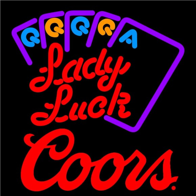 Coors Lady Luck Series Neon Sign