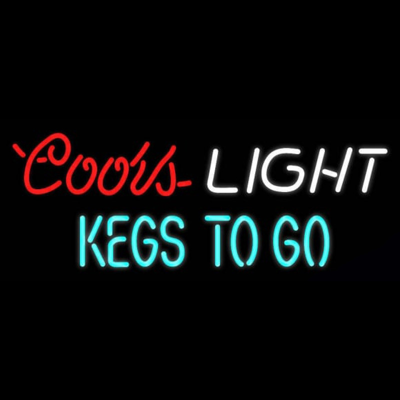 Coors Light Kegs to Go Beer Real Neon Glass Tube Neon Sign