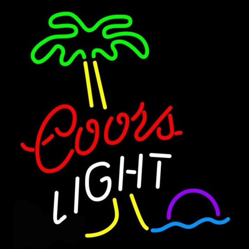 Coors Light Palm Tree Moon Beer Sign Neon Sign