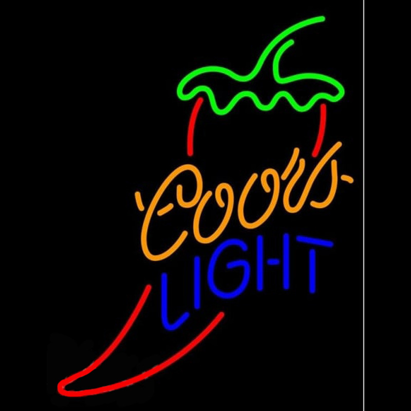 Coors Light Red Chili Pepper Beer Sign Neon Sign