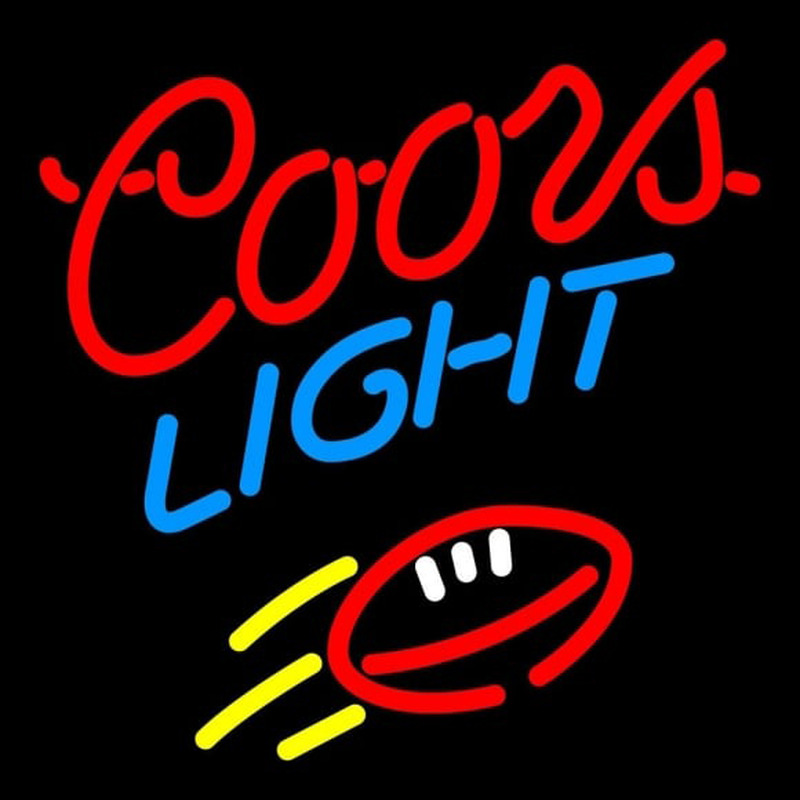 Coors Light Red Football Beer Sign Neon Sign