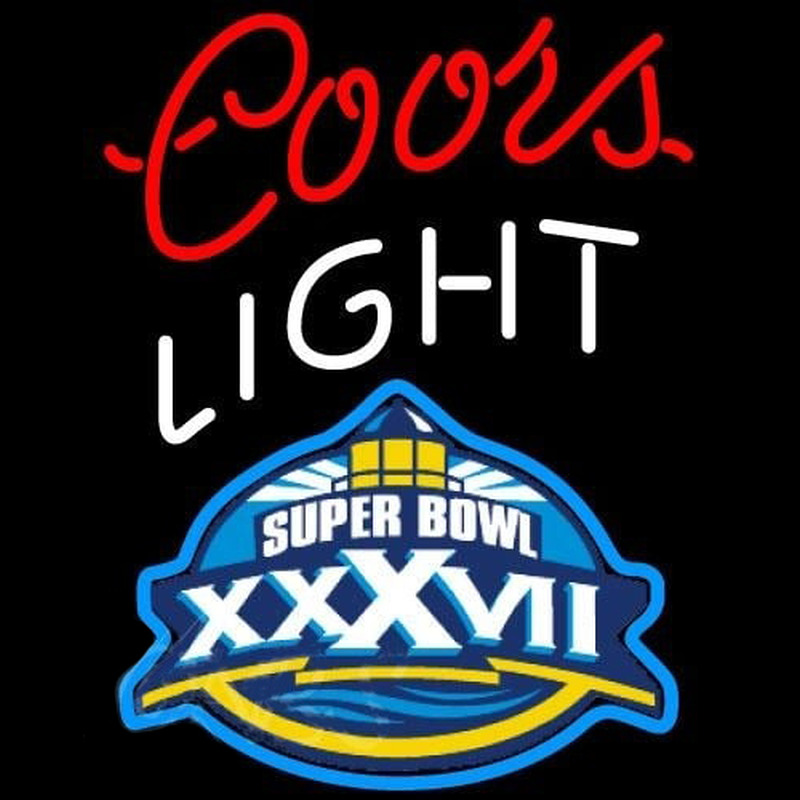 Coors Light Super Bowl X  vii Beer Sign Neon Sign