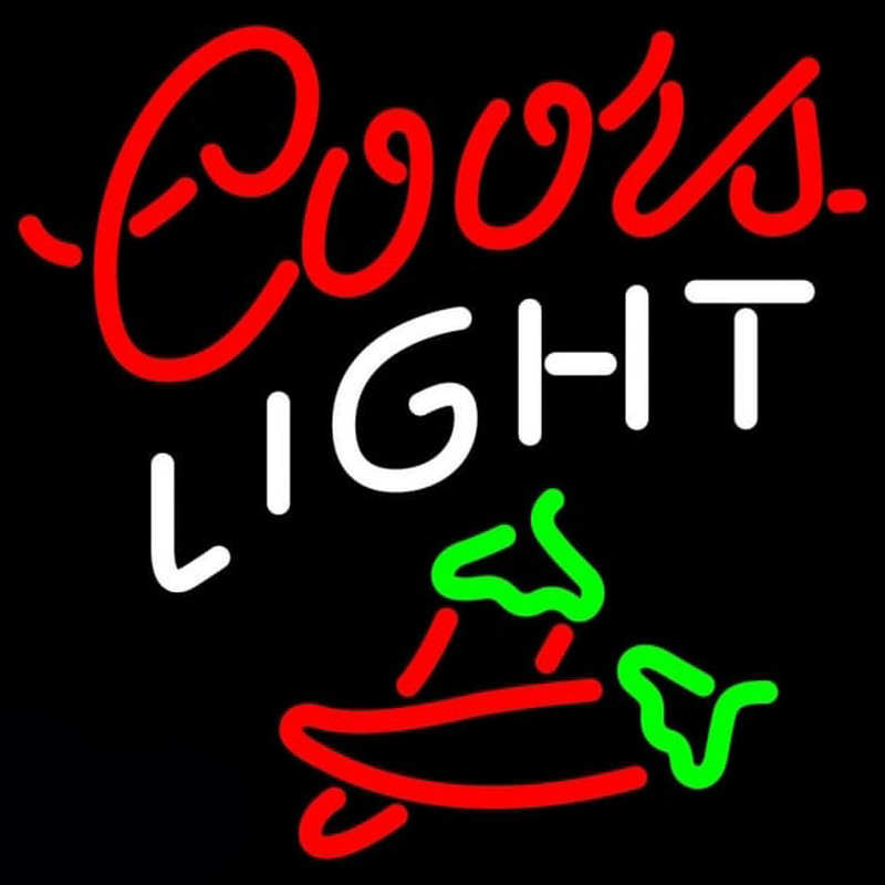 Coors Light Two Chili Pepper Beer Sign Neon Sign