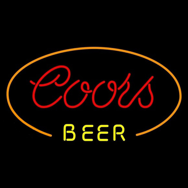 Coors Red Ovel Beer Sign Neon Sign