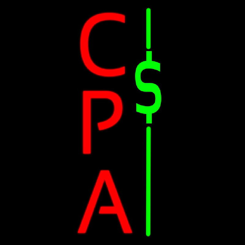 Cpa Dollar Symbol Neon Sign