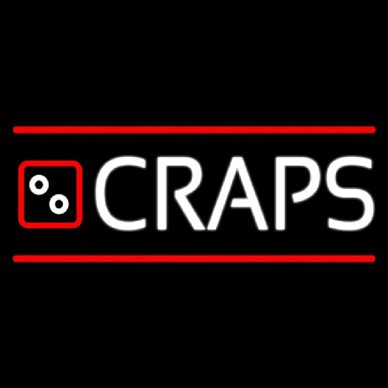 Craps With Hand Logo 2 Neon Sign