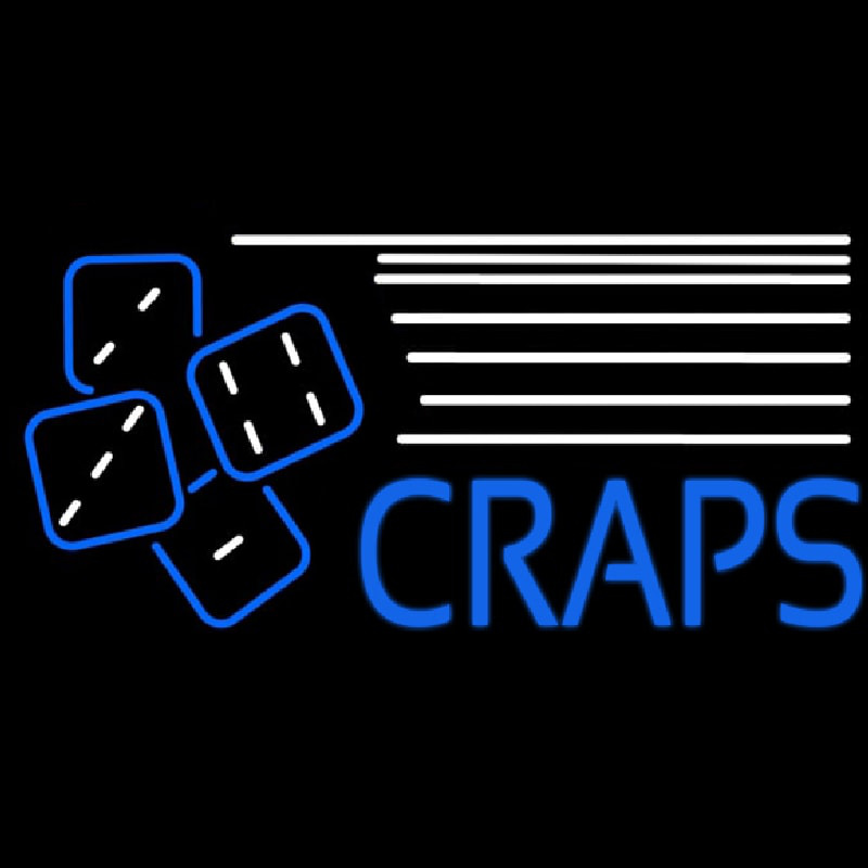 Craps With Hand Logo Neon Sign