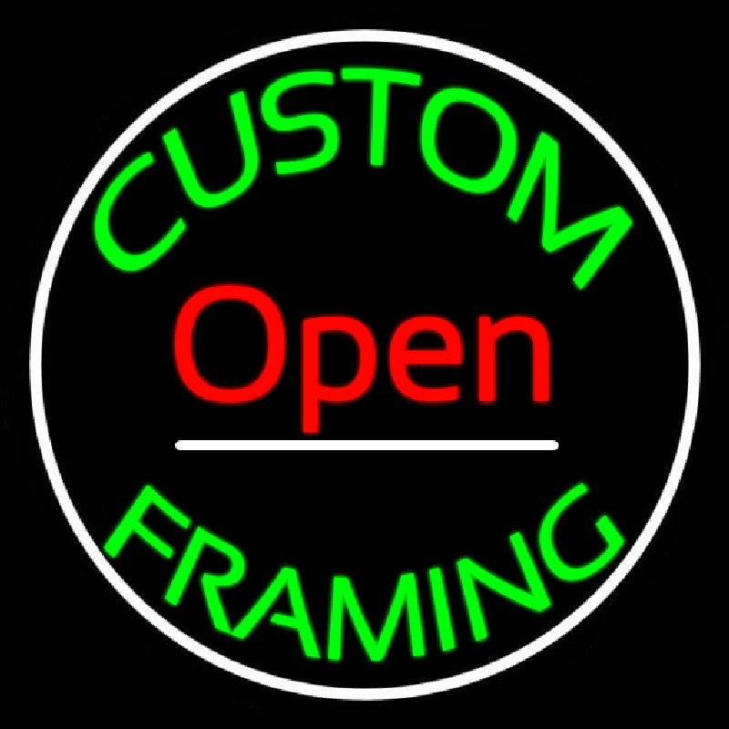 Custom Framing Open Frame With Border Neon Sign