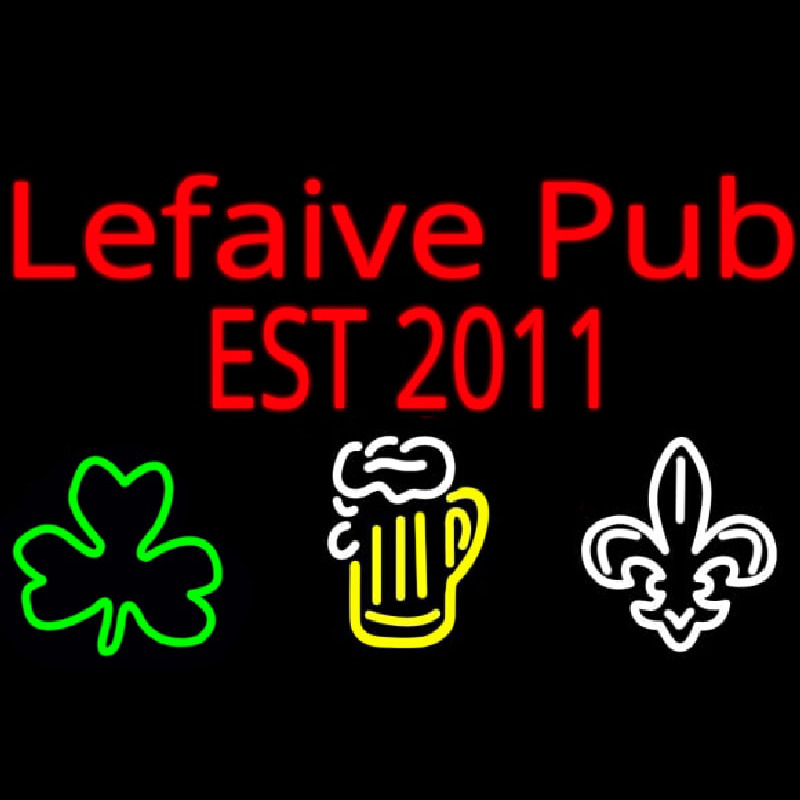 Custom Lefaive Pub Est 2011 Neon Sign