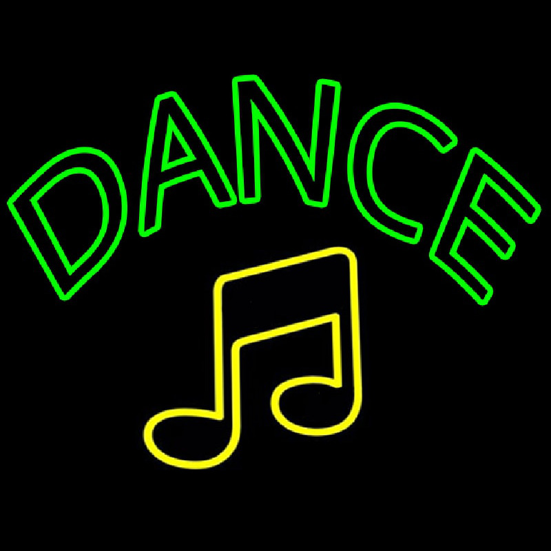 Dance Music Neon Sign