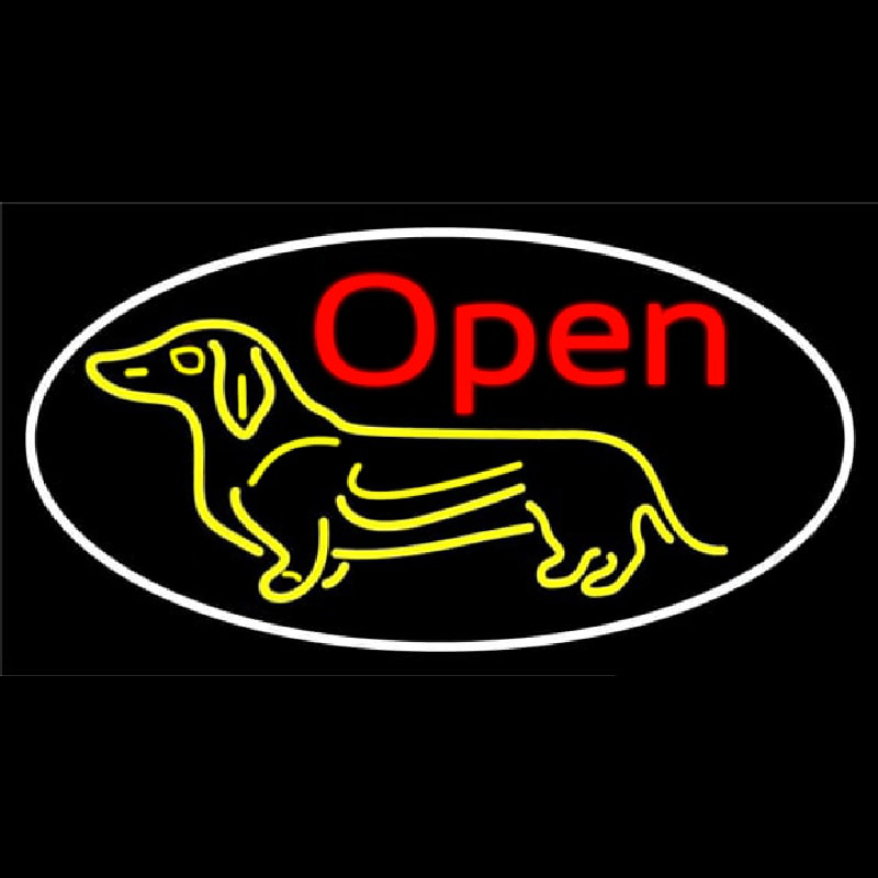 Dog Flashing Open 1 Neon Sign