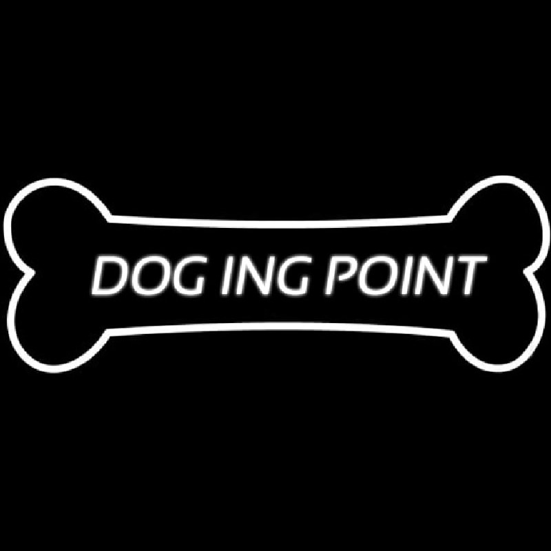 Dog Ing Point Neon Sign