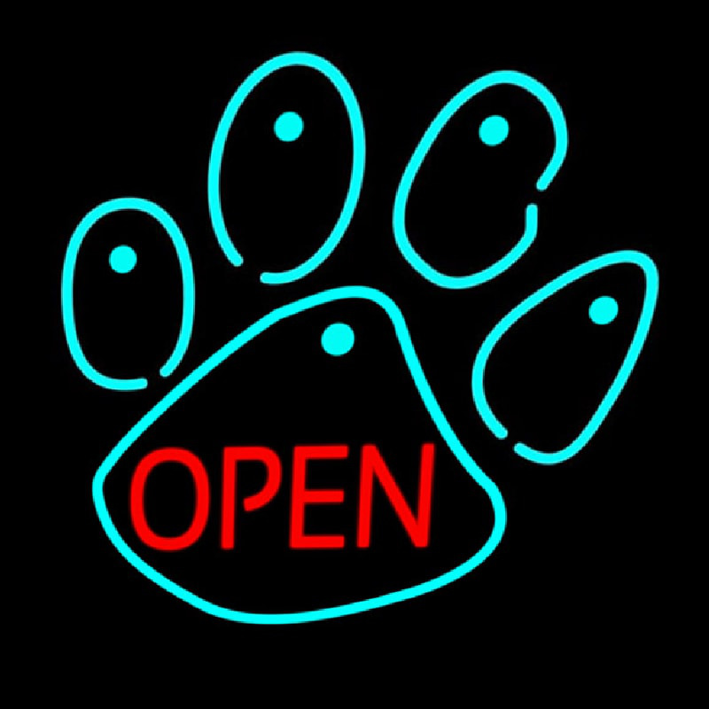 Dog Open Logo 4 Neon Sign