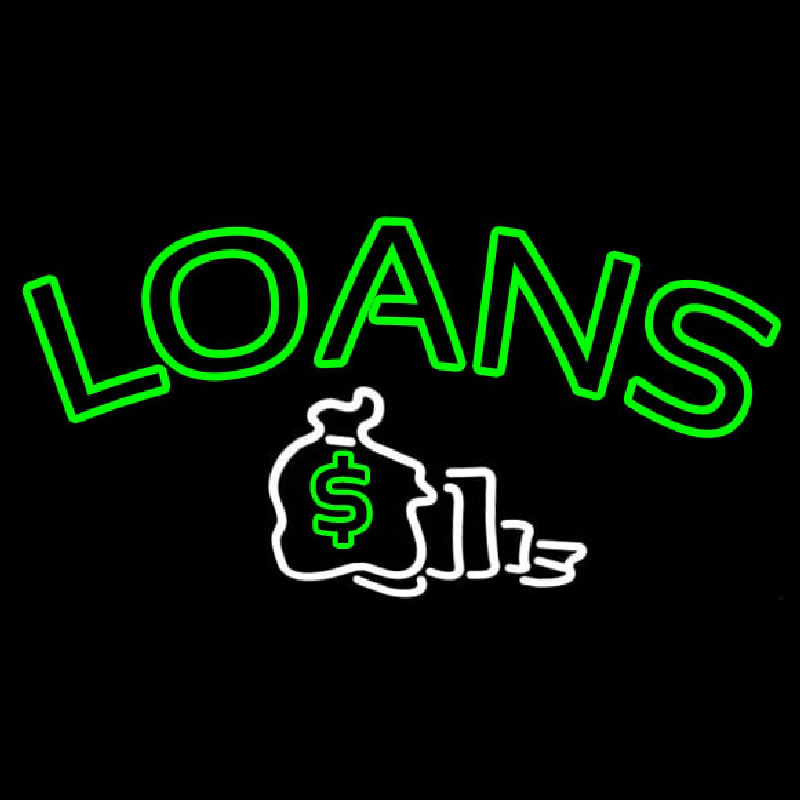 Double Stroke Loans With Logo Neon Sign