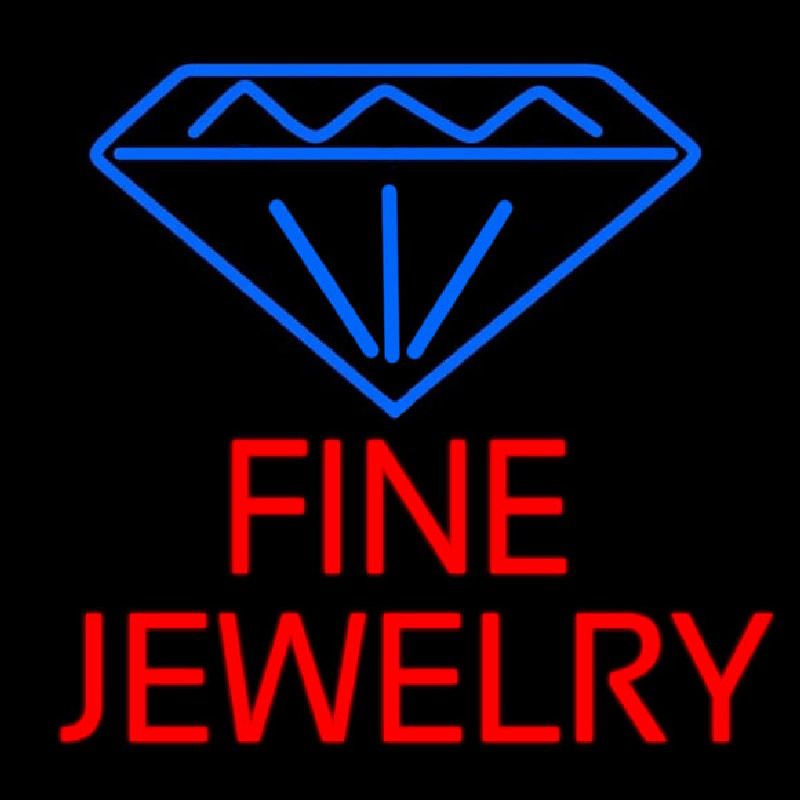 Fine Jewelry Block Neon Sign