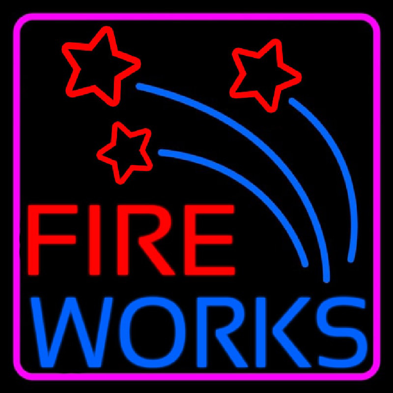 Fire Work Multi Color 1 Neon Sign