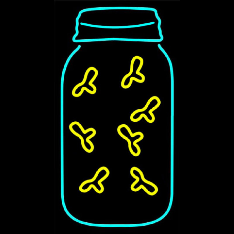 Fireflies In A Jar Neon Sign