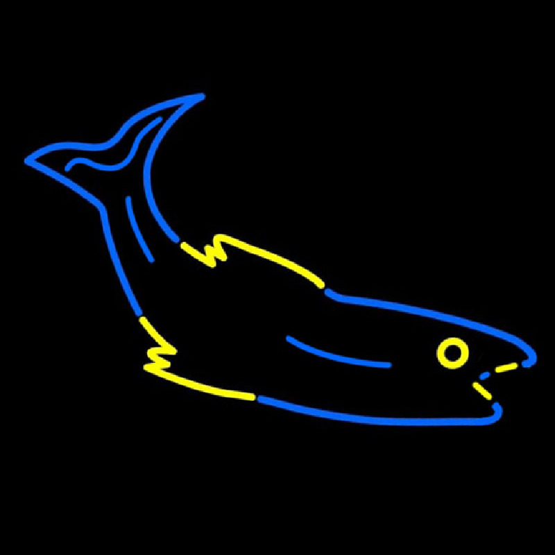 Fish Blue Neon Sign