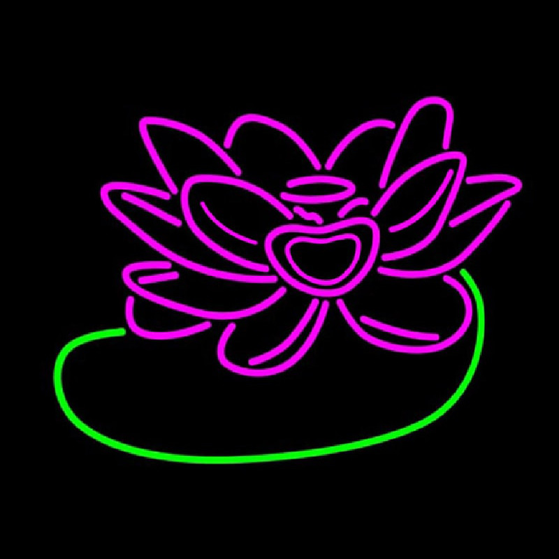 Flower White Neon Sign