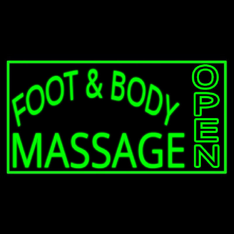 Foot And Body Massage Open Neon Sign