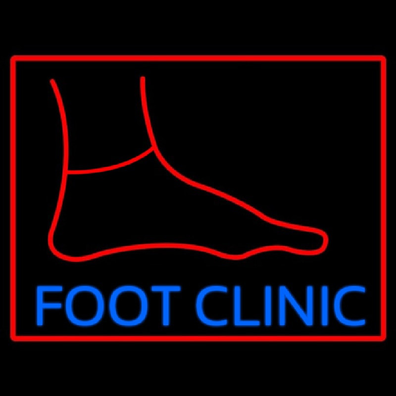 Foot Clinic With Foot Neon Sign