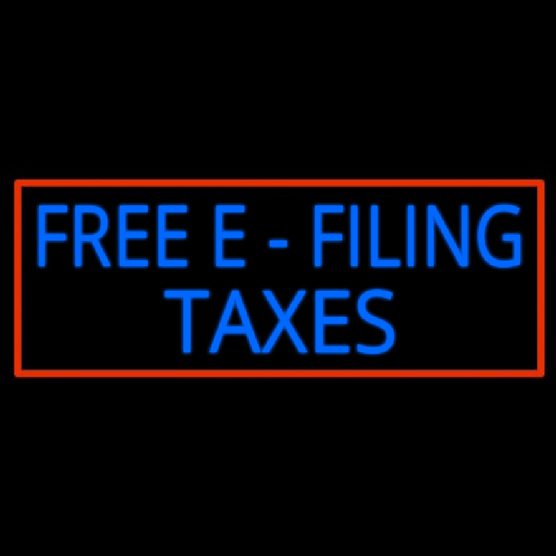 Free E Filing Ta es Neon Sign