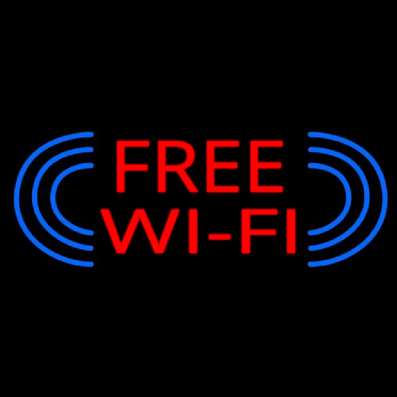 Free Wi Fi Neon Sign