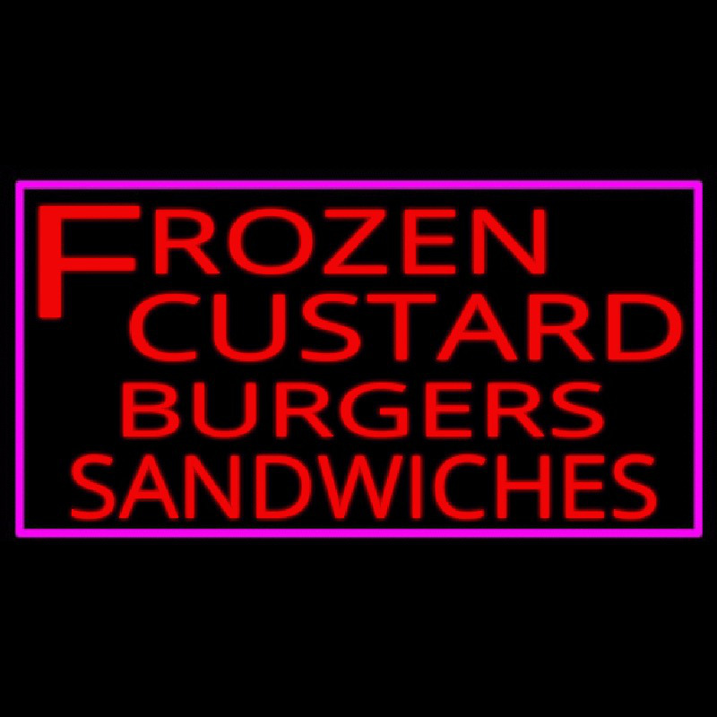 Frozen Custard Burgers Neon Sign