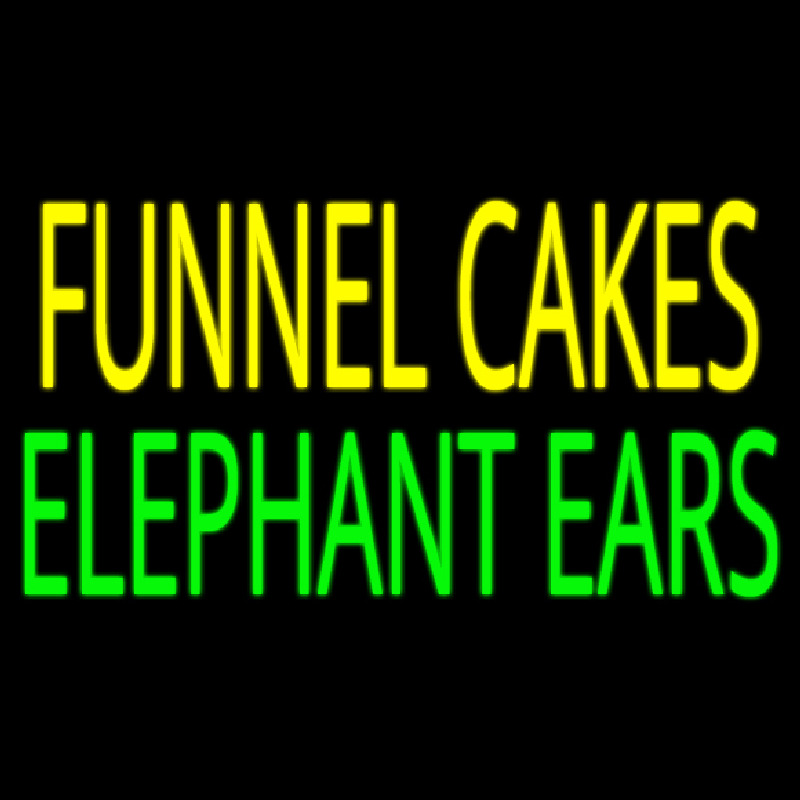 Funnel Cakes Elephant Ears Neon Sign