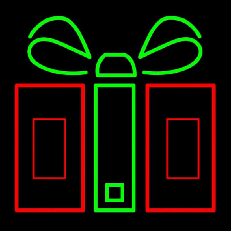 Gift Icon Neon Sign