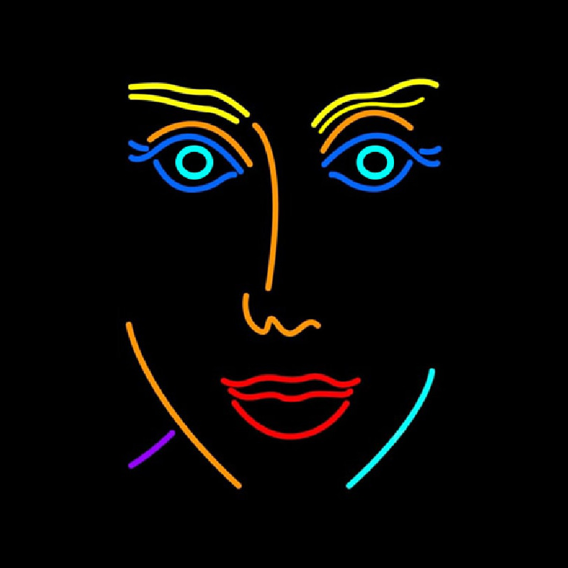 Girl Face Neon Sign