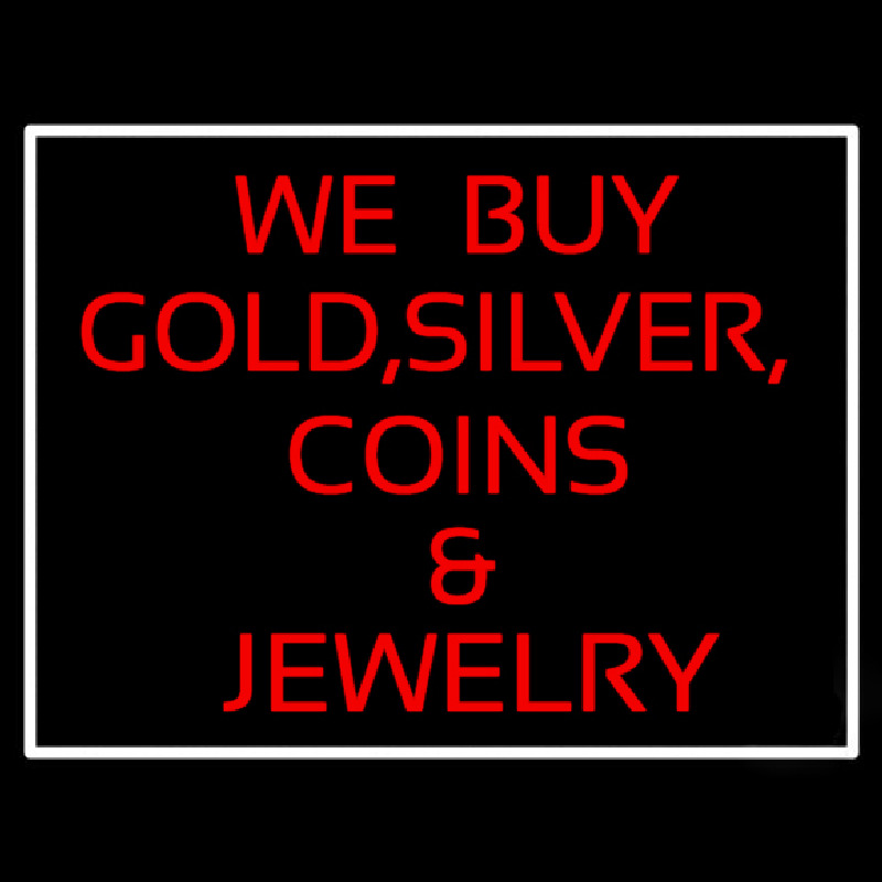 Gold Silver Coins Neon Sign