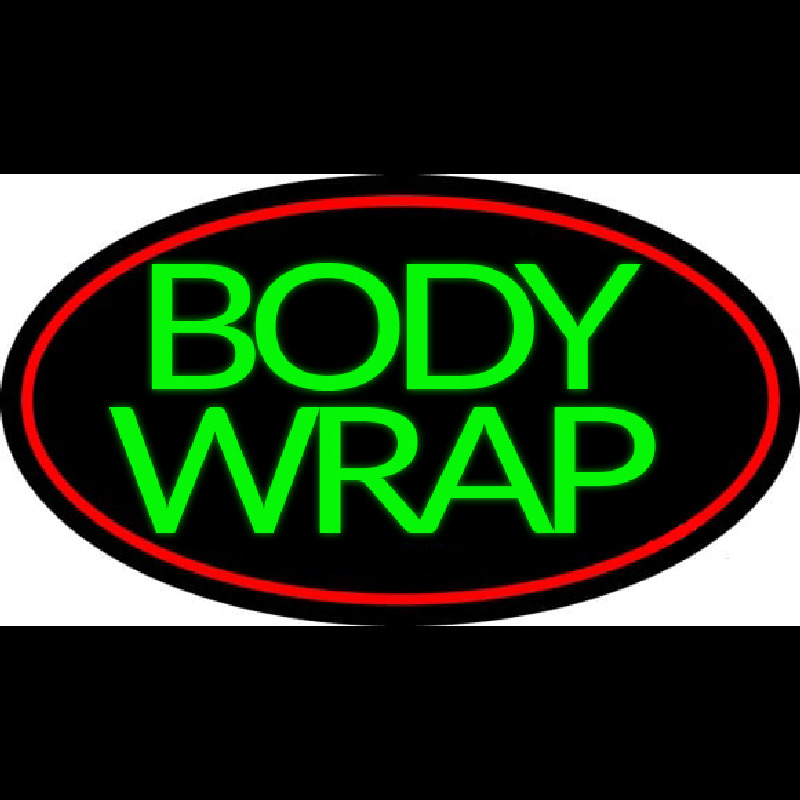 Green Body Wraps Neon Sign