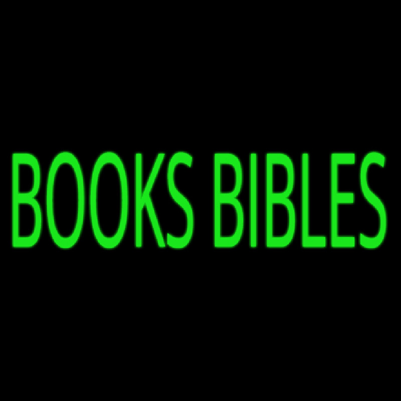 Green Books Bibles Neon Sign