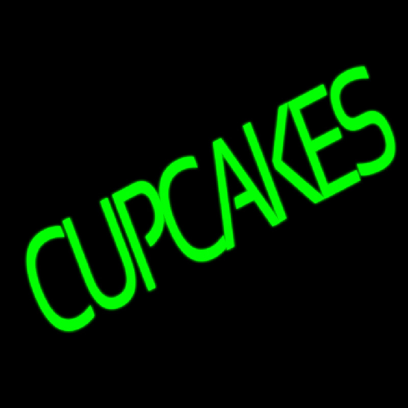 Green Cupcakes Neon Sign