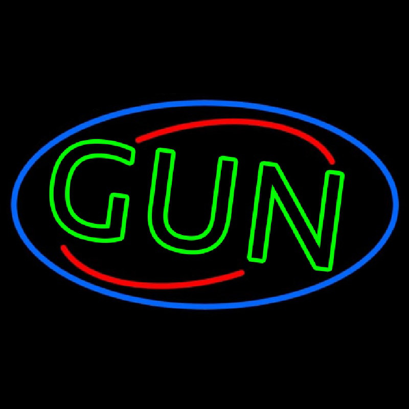 Green Gun Neon Sign