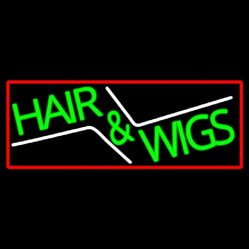 Green Hair And Wigs Neon Sign