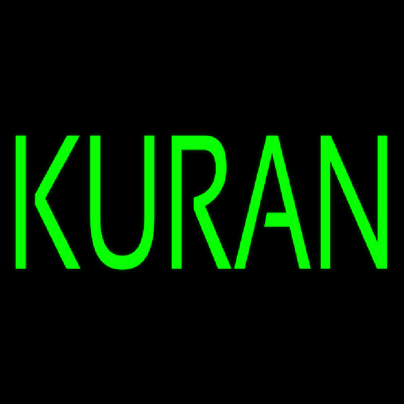 Green Kuran Neon Sign