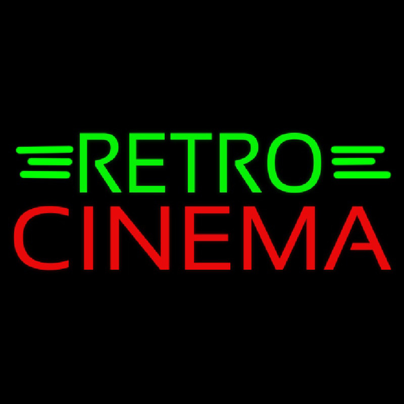 Green Retro Red Cinema Neon Sign