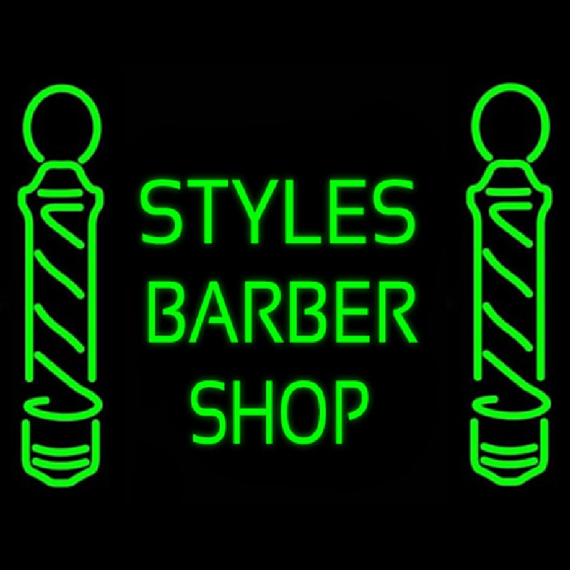 Green Styles Barber Shop Neon Sign