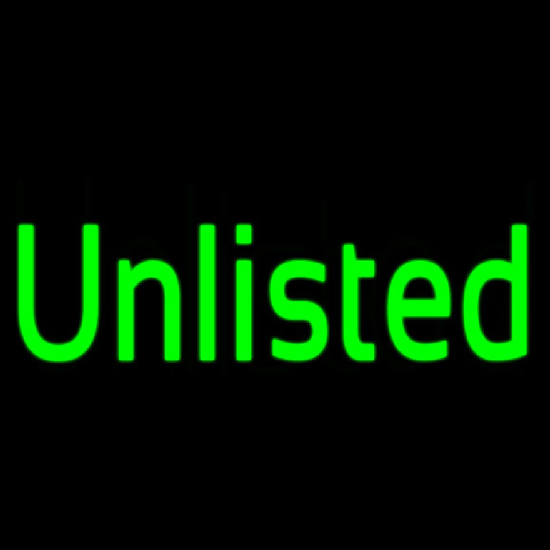 Green Unlisted Neon Sign