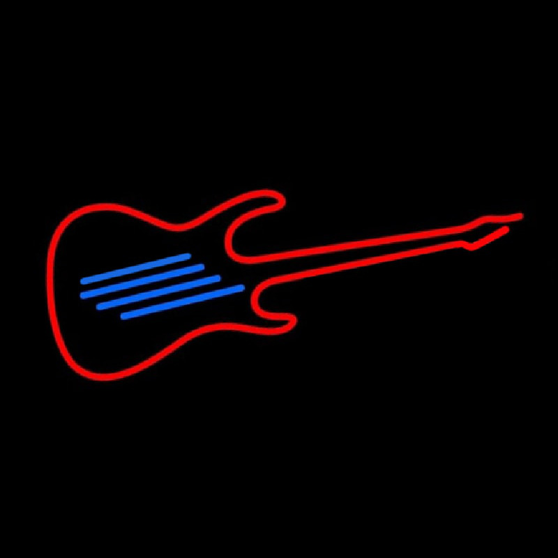 Guitar Red 1 Neon Sign