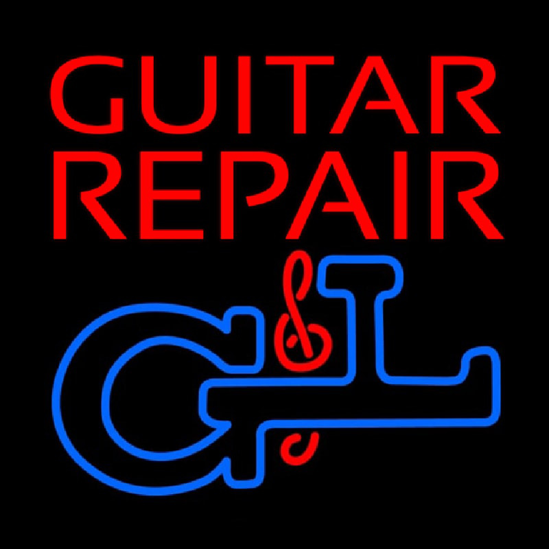 Guitar Repair Neon Sign